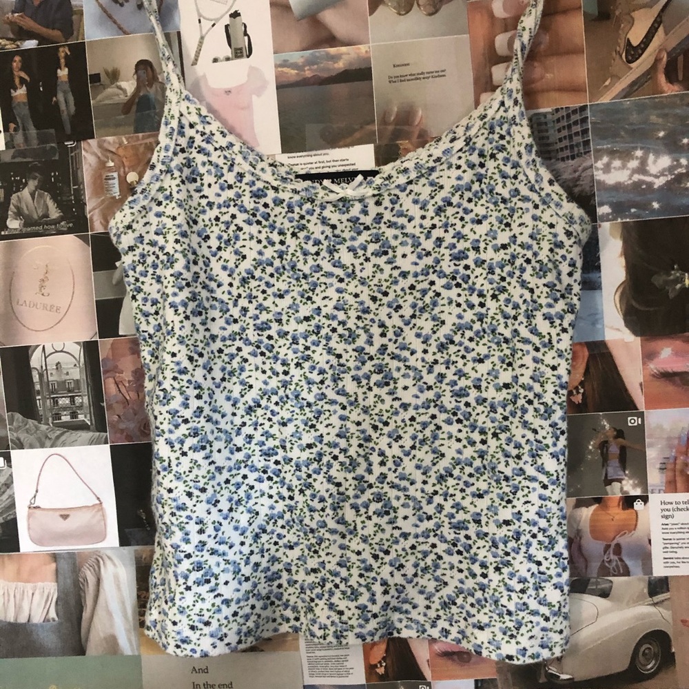 Brandy Melville Skylar Bow Tank Top On Depop